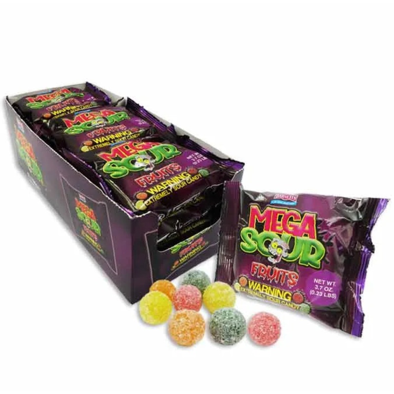 Barnetts Mega Sour Fruits – Assorted: 12-Piece Box