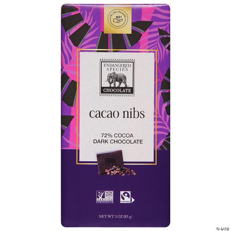 Endangered Species Chocolate Bar Bat Dark Intense 75% 3 oz (Pack Of 12)