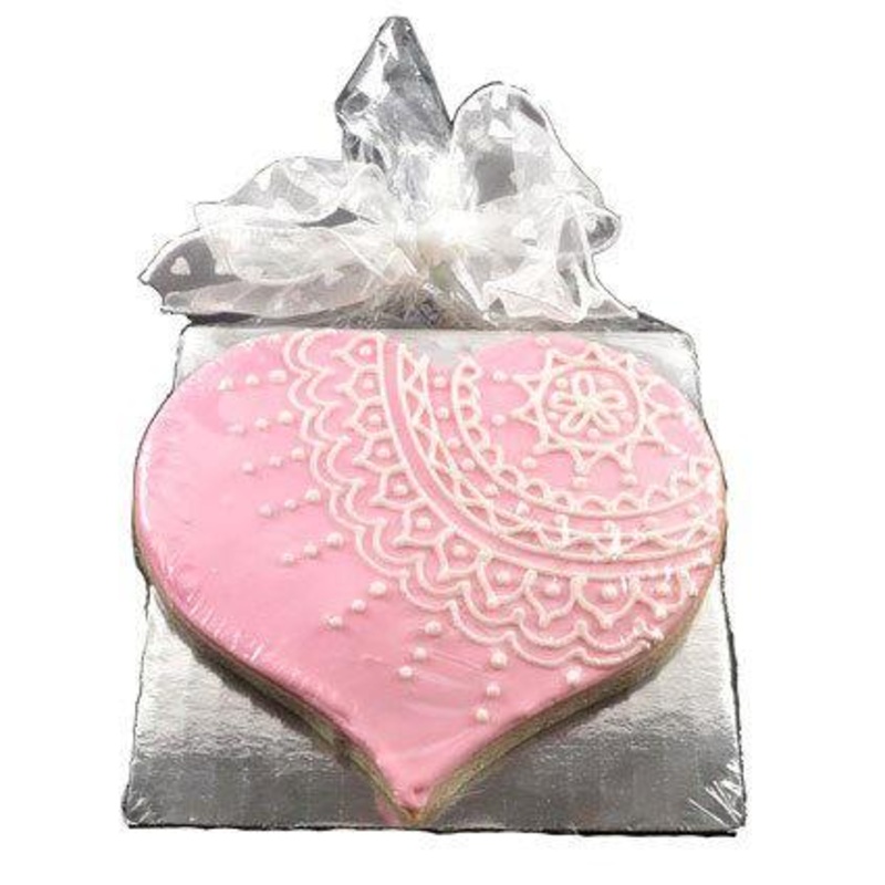 Gourmet Pink Heart Cookie Party Favor