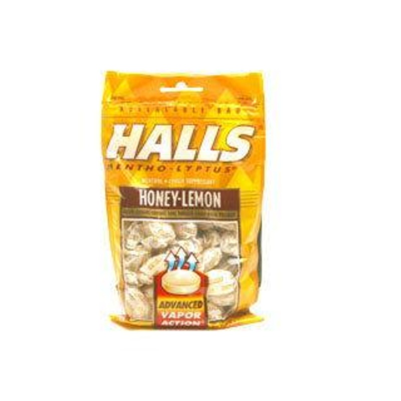 Halls Honey Lemon Cough Drop Bags