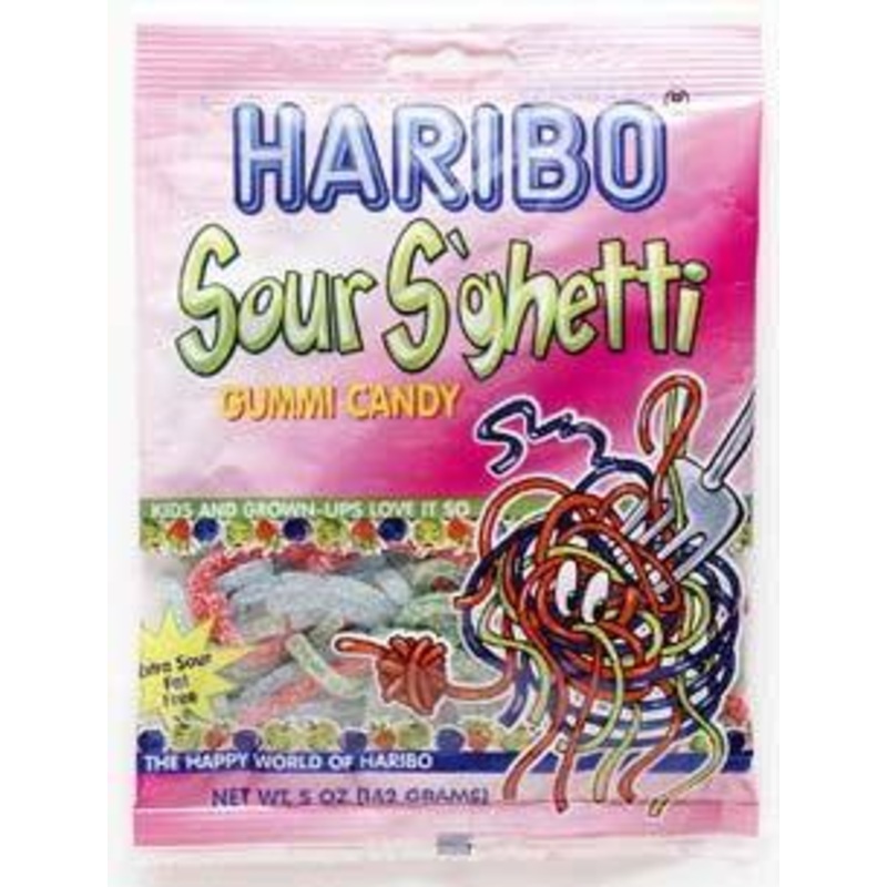 Haribo Gummi Sour Spaghetti 5 Ounce Bags