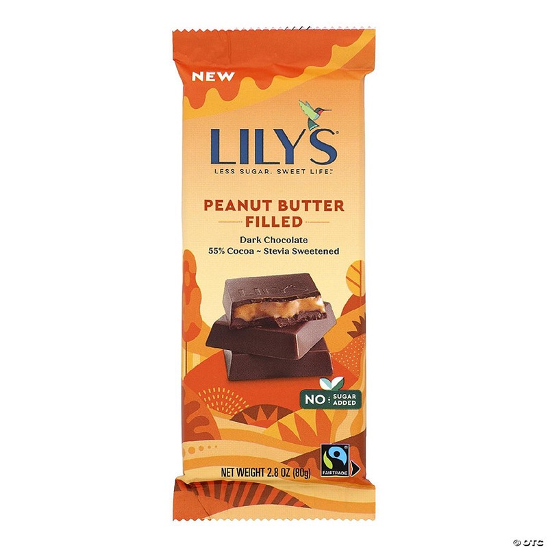 Lilys – Bar Dark Chocolate 55% Peanut Butter – Case of 12-2.8 OZ