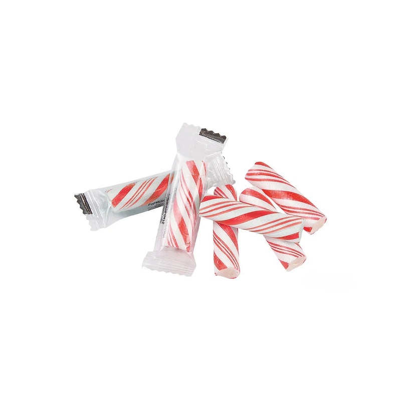 Mini Petite Red & White Candy Sticks – Cherry: 150-Piece Bag