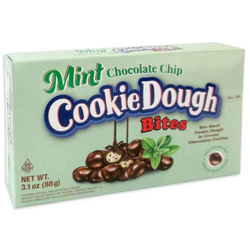 Mint Chocolate Chip Cookie Dough Bites Theater Packs: 12-Piece Box