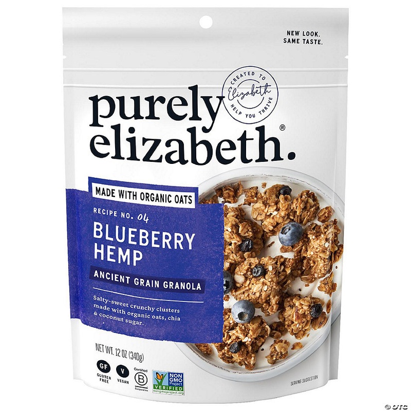 Purely Elizabeth Granola Blueberry Hemp Organic 12 oz (Pack of 6)