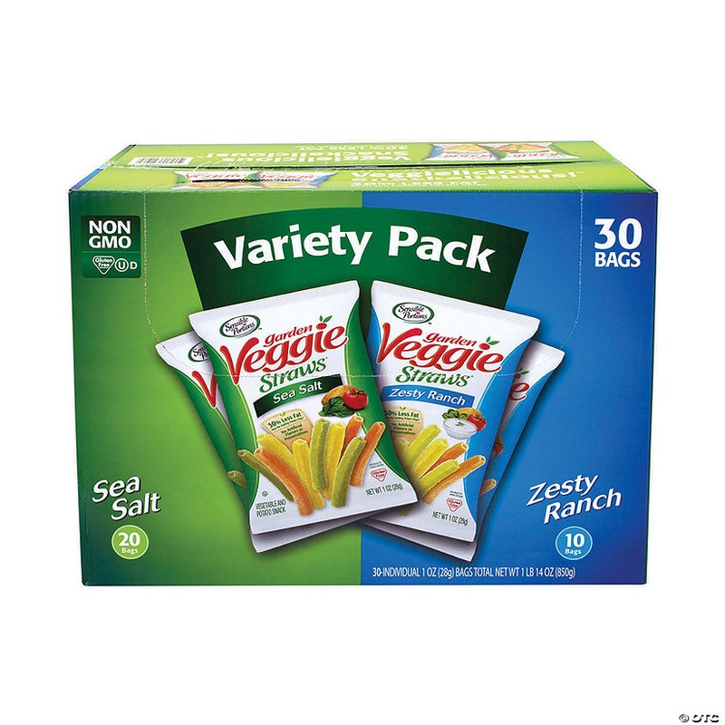 SENSIBLE PORTIONS Garden Veggie Straws Variety Pack – 30 Pieces