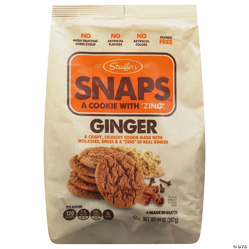Stauffer Cookie Ginger Snap Original 14 oz (Pack of 12)