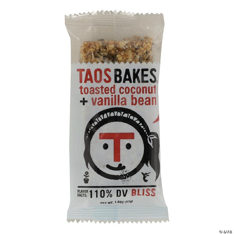 Taos Bakes – Bar Tsted Cocont Vanilla Bean – Case of 12 – 1.8 OZ