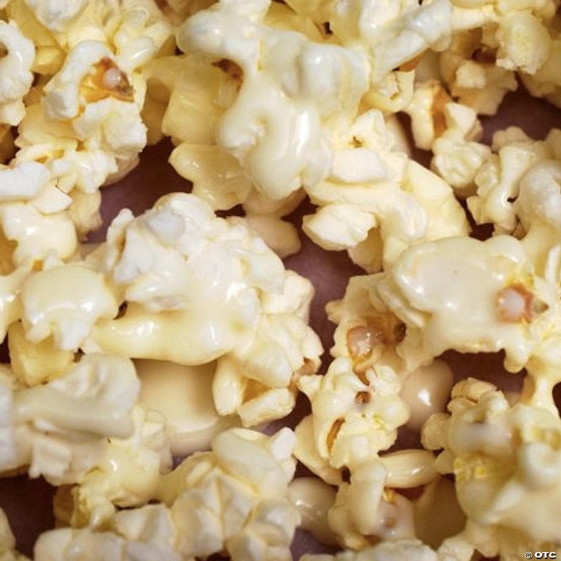 1 lb White Candy Coated Popcorn Vanilla Flavored (1lb Bag)