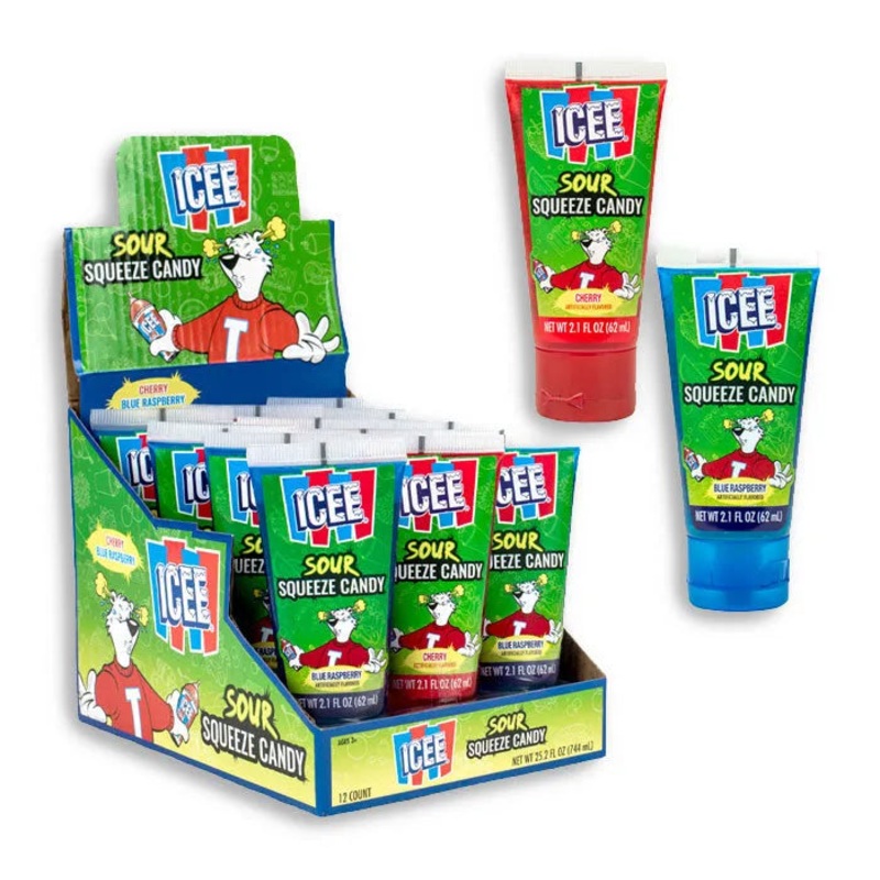 ICEE Sour Squeeze Candy: 12-Piece Display