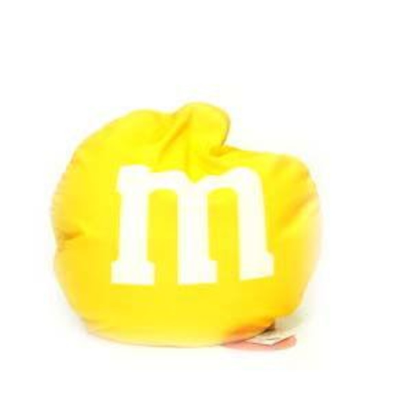 M&M’s  – Yellow Round Microbead Pillow
