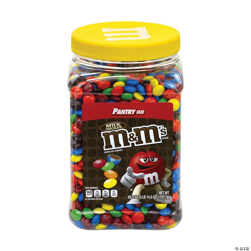 M&Ms Milk Chocolate Candies Jar, 62 oz