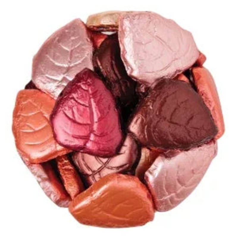 Madelaine Foiled Dark Chocolate Autumn Leaves Candy: 10LB Case