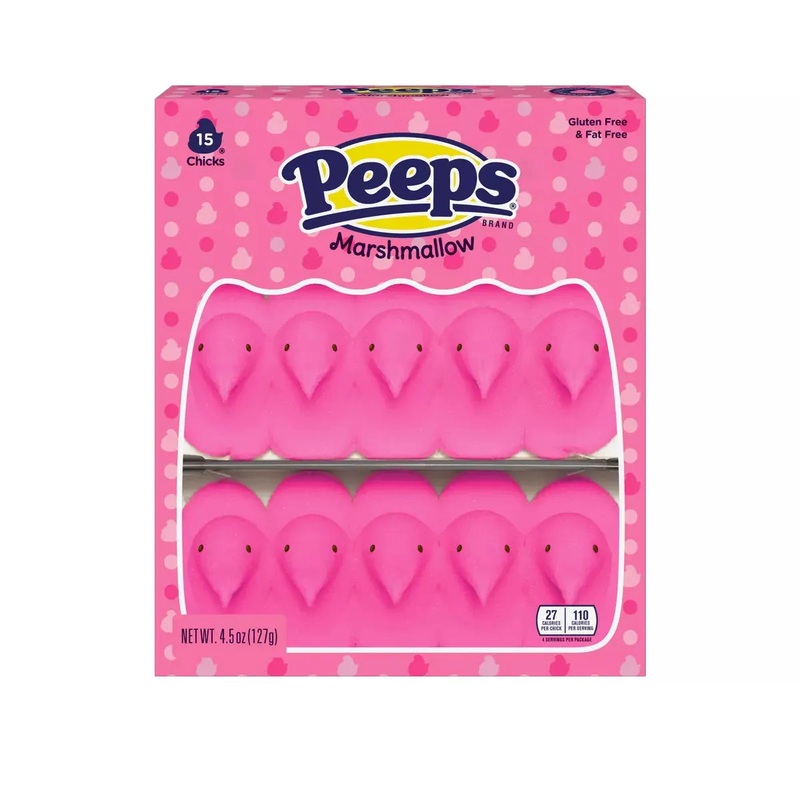 Peeps Marshmallow Chicks Candy – Pink: 15-Piece Pack