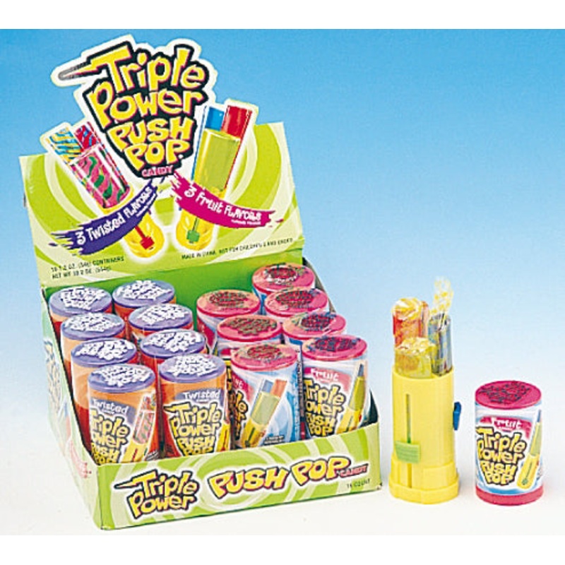 The Bazooka Company Push Pops Triple Power 16ct