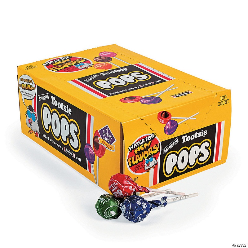 1 1/4″ Bulk 100 Pc. Multicolor Tootsie Pops Candy