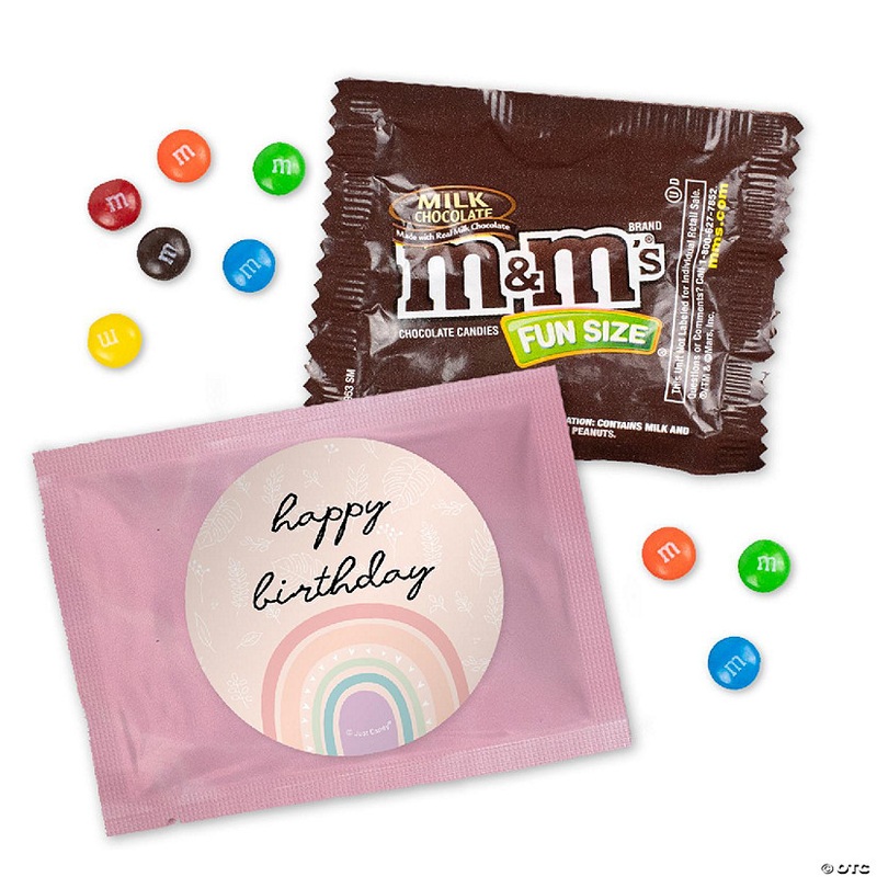 12ct Rainbow Birthday Candy M&M’s Party Favor Packs (12ct) – Milk Chocolate – by Just Candy