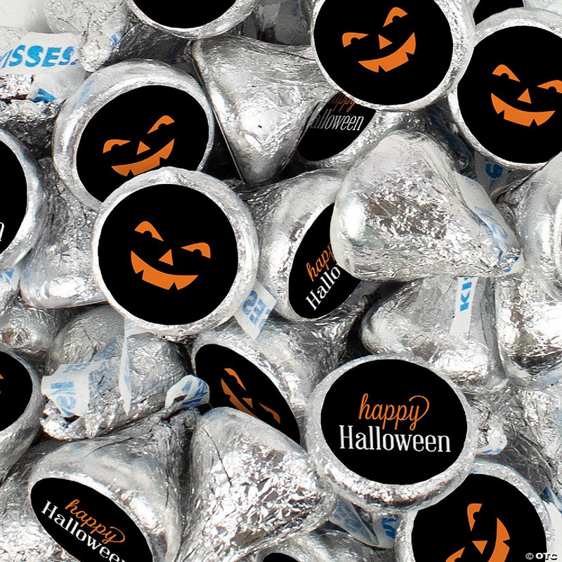 180 Pcs Halloween Party Candy Chocolate Hershey’s Kisses (2lb) – Jack O Lanterns