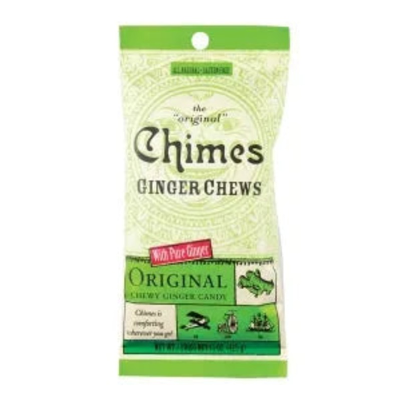 Chimes Original Ginger Chew Peg Bags: 12-Piece Box