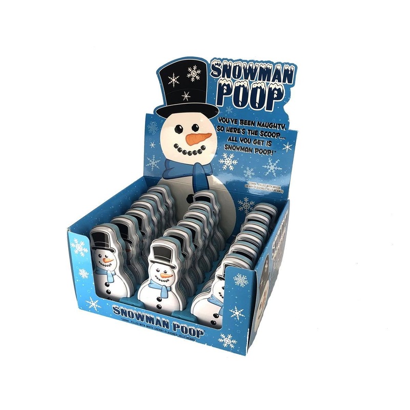 Christmas Snowman Poop Jelly Bean 1 oz. Tins
