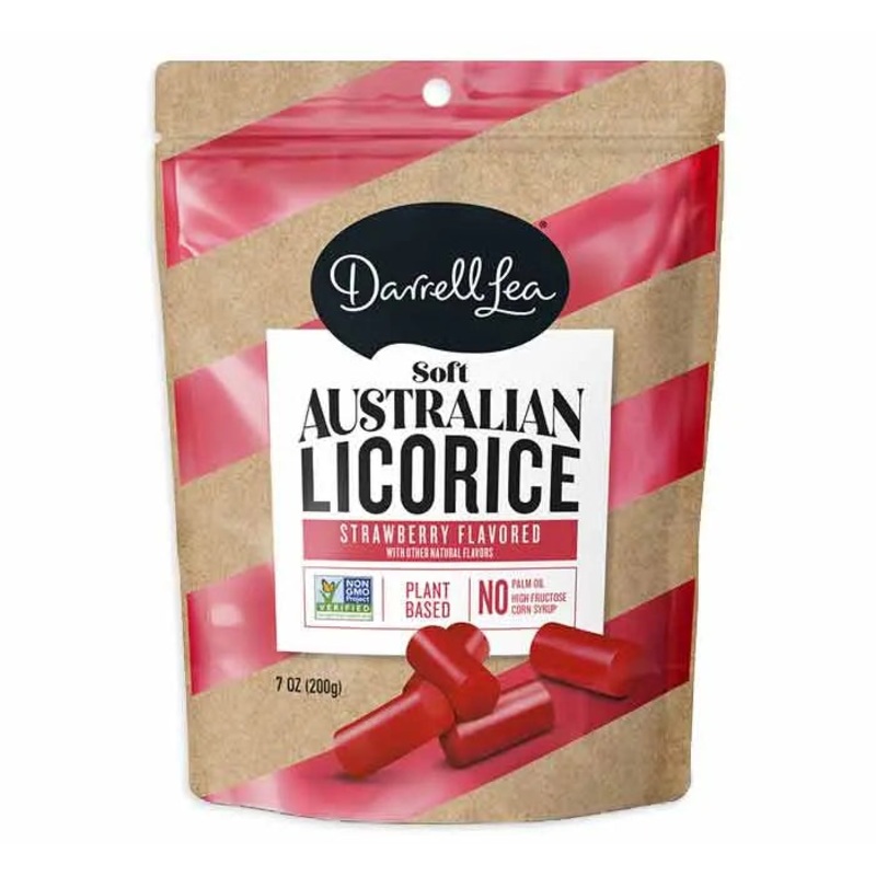 Darrell Lea Strawberry Soft Australian Licorice Non-GMO: 8-Piece Case