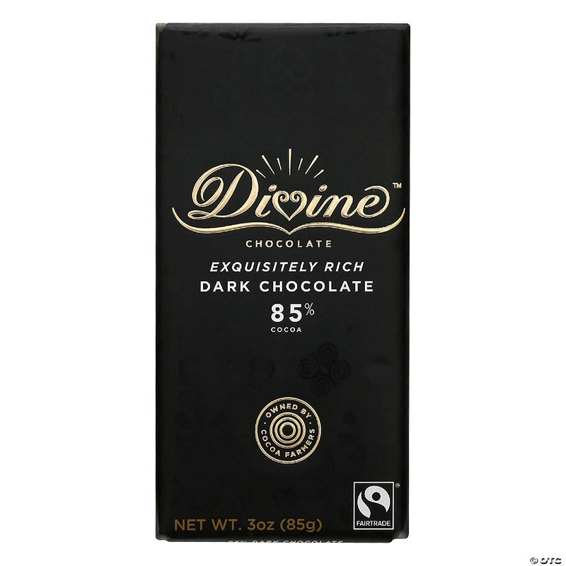Divine Chocolate Chocolate Bar Dark 85 3 oz (Pack of 12)