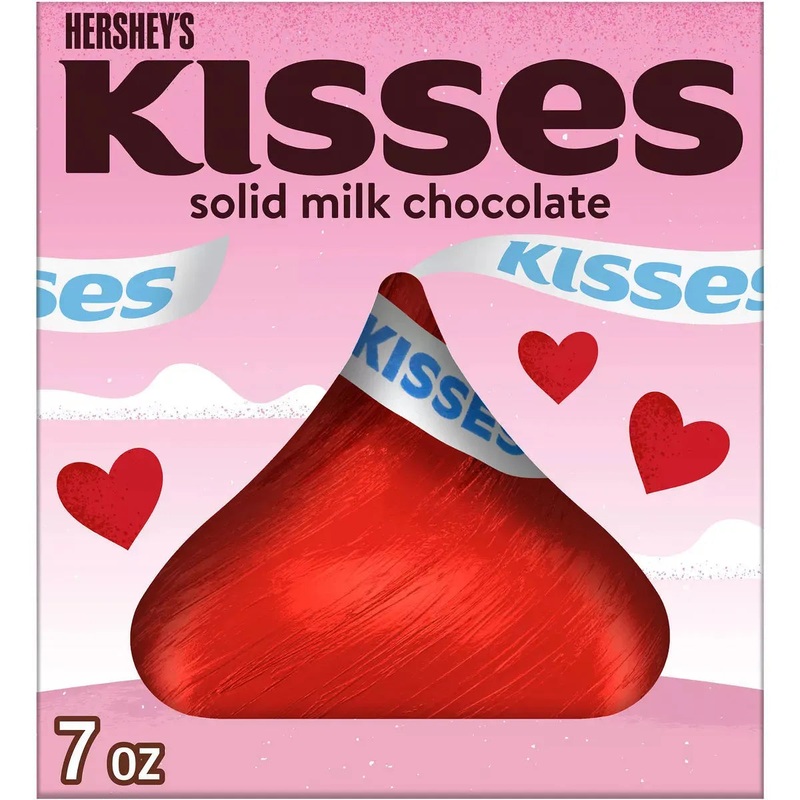 Hershey’s Kisses Valentine’s Day Solid Milk Chocolate Gift Box: 7-Ounce Box
