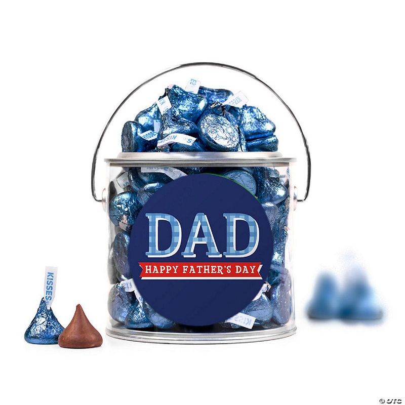 Just Candy Father’s Day Candy Gift with Hershey’s Kisses Milk Chocolate