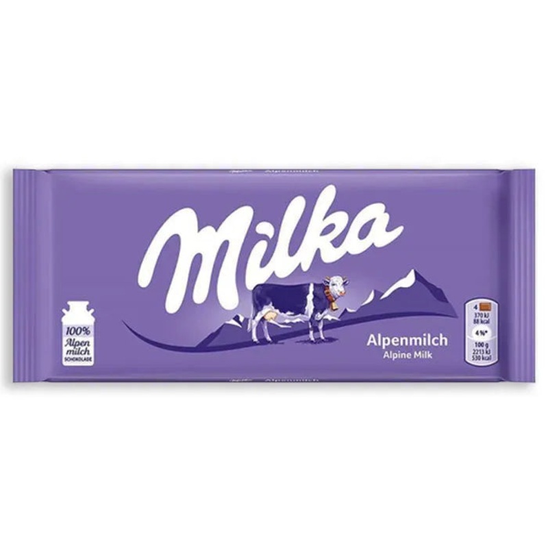 Milka Alpine Milk Chocolate Bars – Large: 16-Piece Box