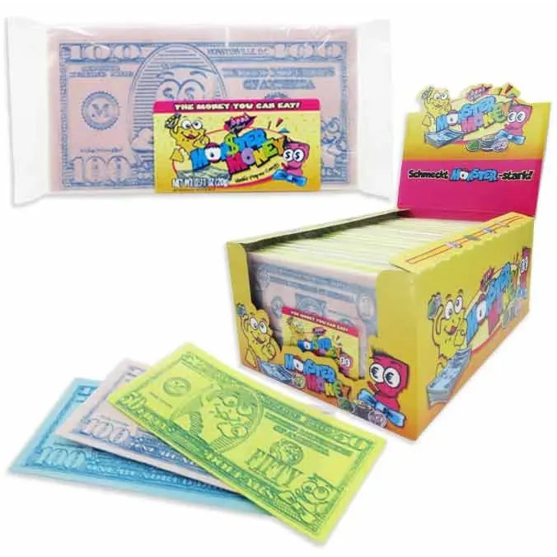Monster Money Edible Paper Candy Bills 8-Packs: 36-Piece Box