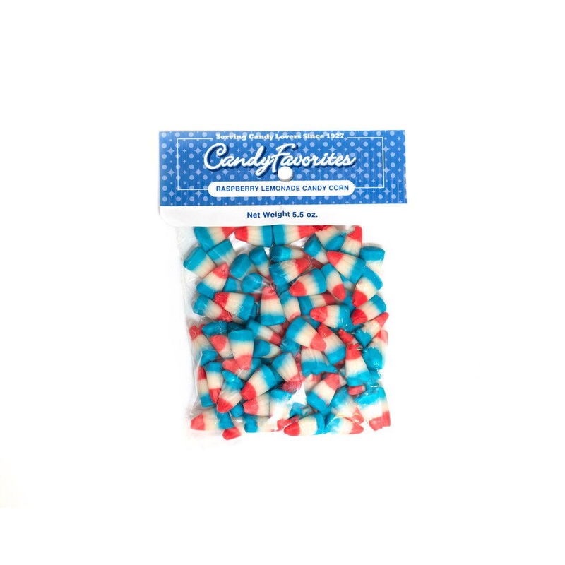 Patriotic Raspberry Lemonade Candy Corn 5.5 Ounce Peg Bags – 6 / Box