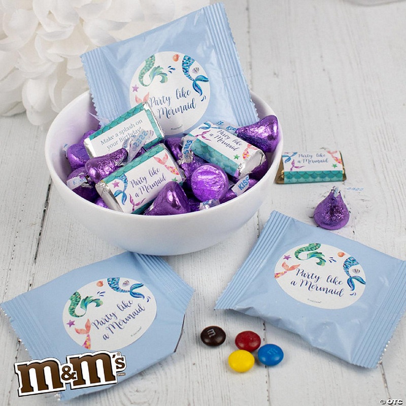 113 Pcs Colorful Mermaid Kids Birthday Candy Piata Chocolate Party Mix (2 lb)