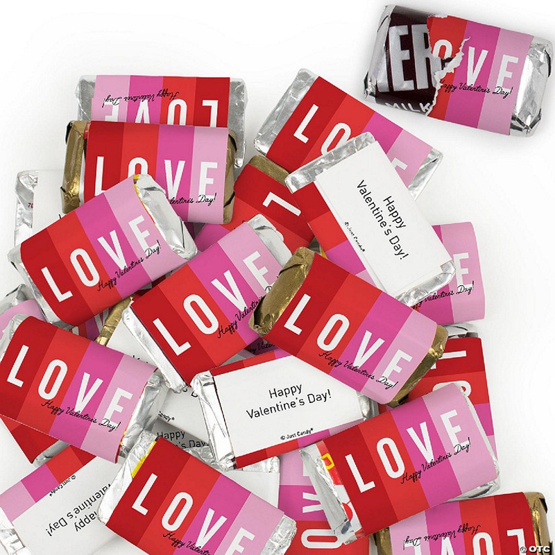 136 Pcs Valentine’s Day Candy Favors Hershey’s Miniatures Chocolate – Love