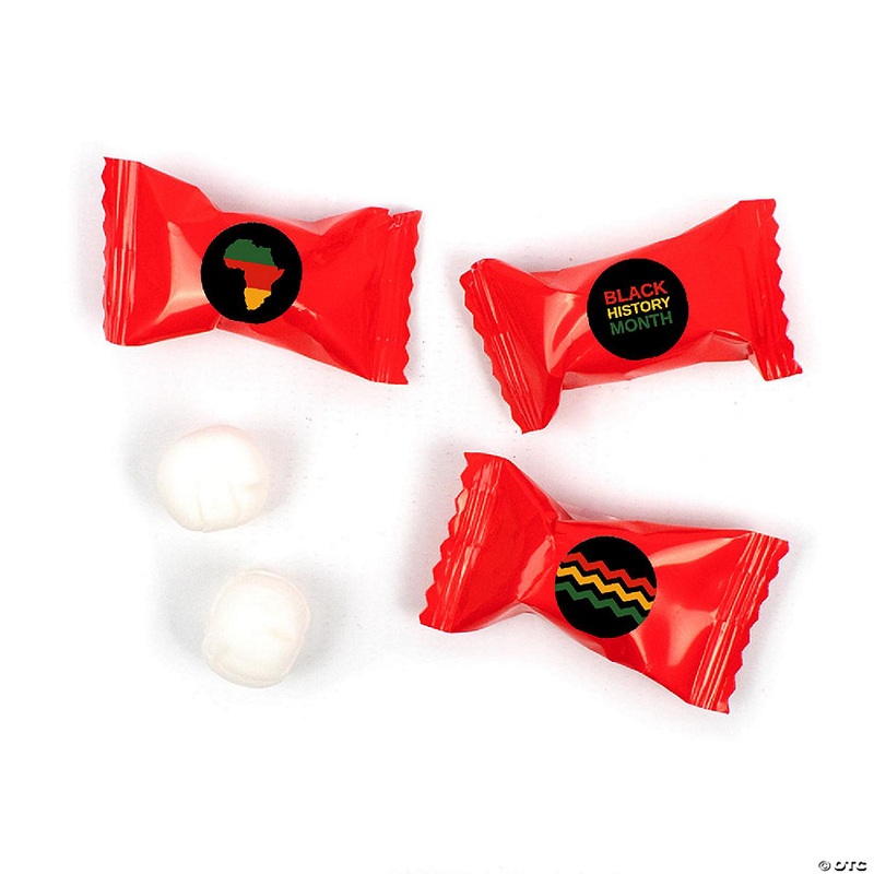 55 Pcs Black History Month Candy Mints Party Favors Red Individually Wrapped Buttermints