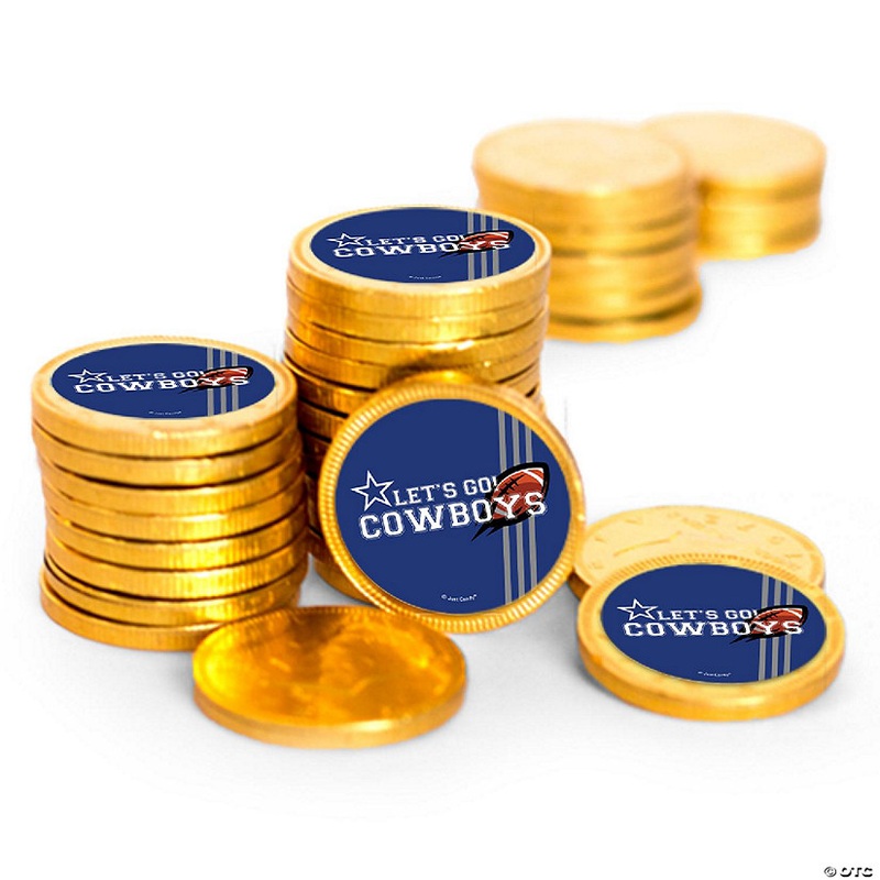 84 Pcs Cowboys Themed Football Party Candy Favors Gold Chocolate Coins