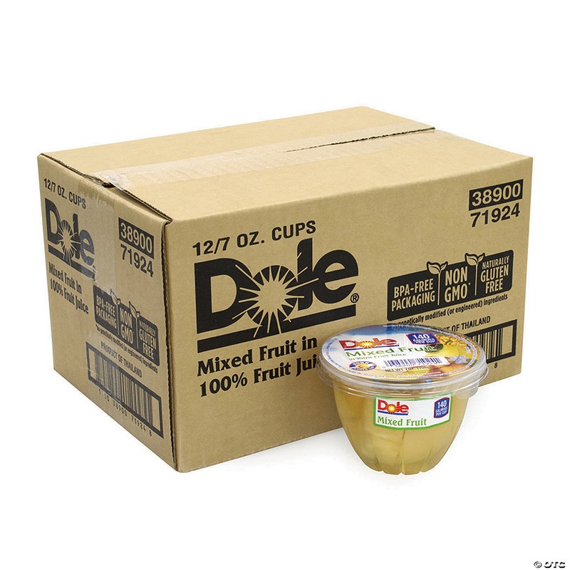 Dole Mixed Fruit in 100% Fruit Juice Cups, 7 oz, 12 Count
