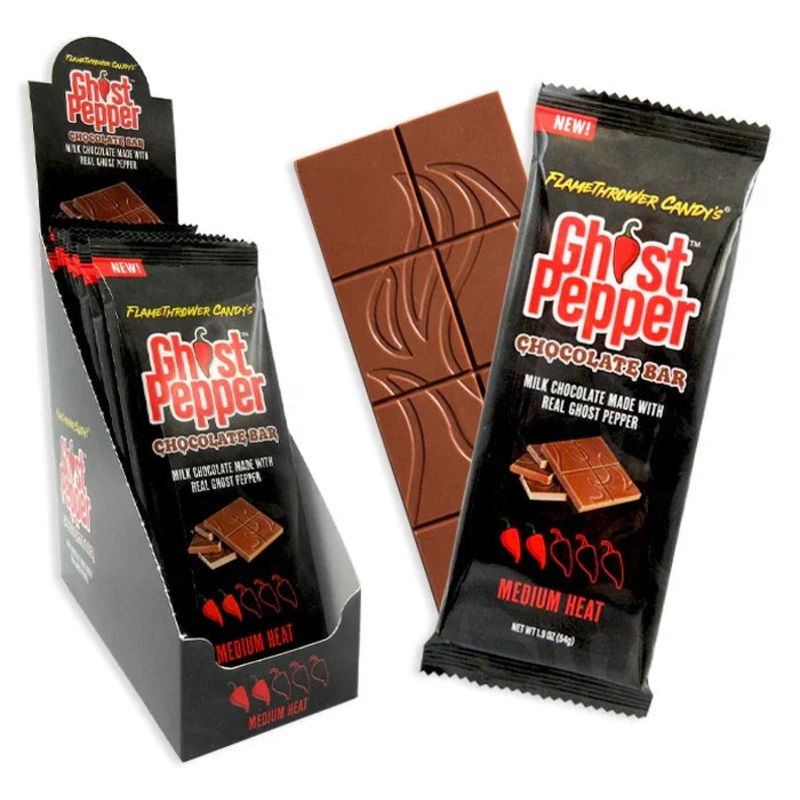 Ghost Pepper Chocolate Bar: 12-Piece Display