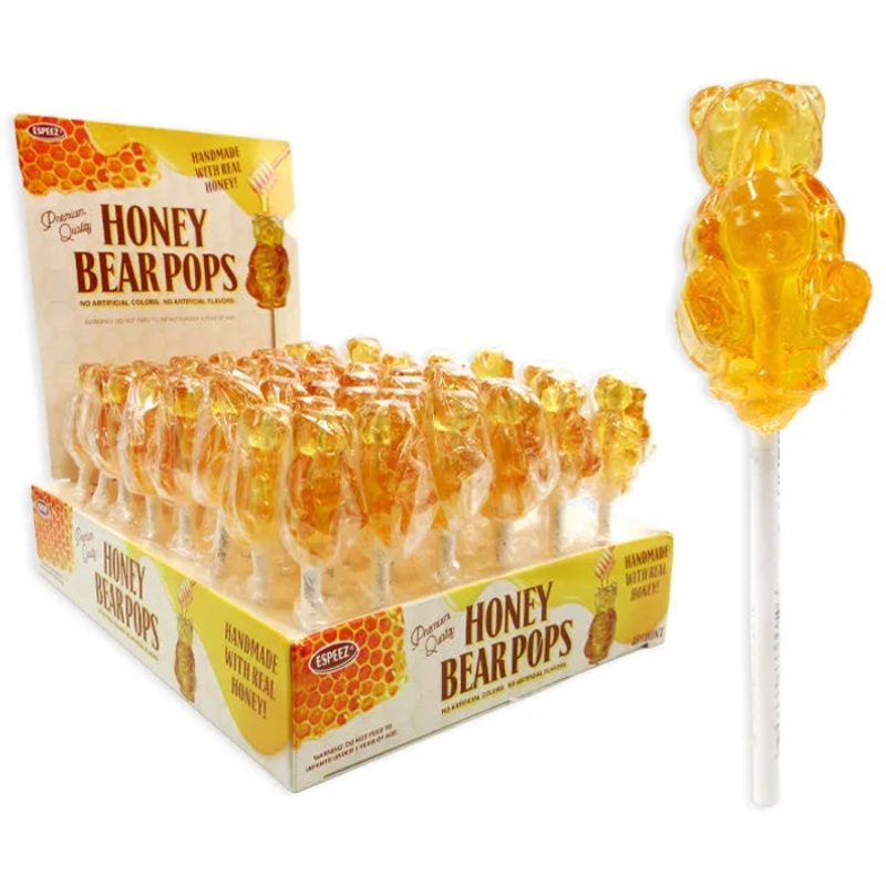 Honey Bear Lollipops: 48-Piece Box