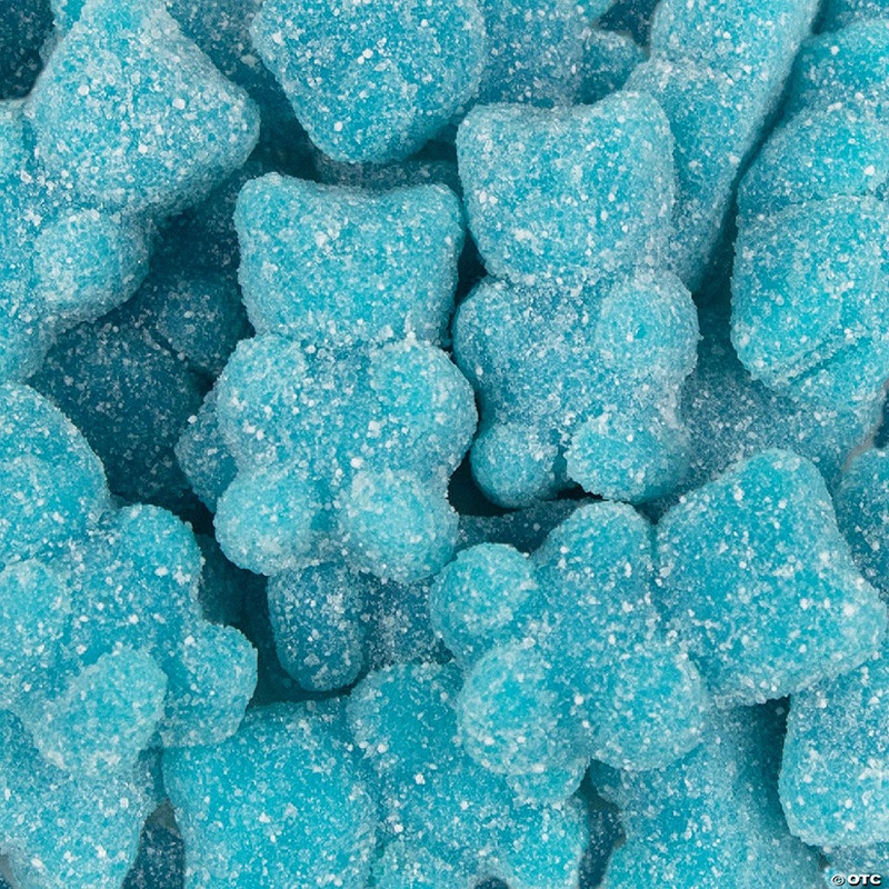 Light Blue Blueberry Sugared Gummy Bears 14oz Bag – 78ct