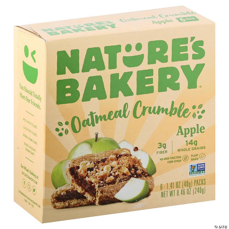Natures Bakery Bar Oatmeal Crumble Apple 8.46 oz (Pack of 6)