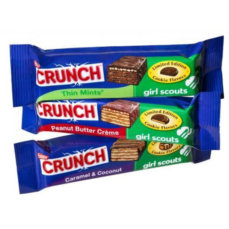 Nestle Crunch Girl Scout Cookie Candy Bars Countertop Display