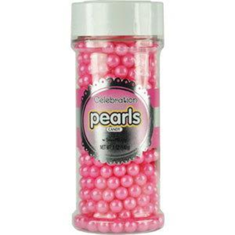 Shimmer Bright Pink Candy Pearls 5 oz. Jars