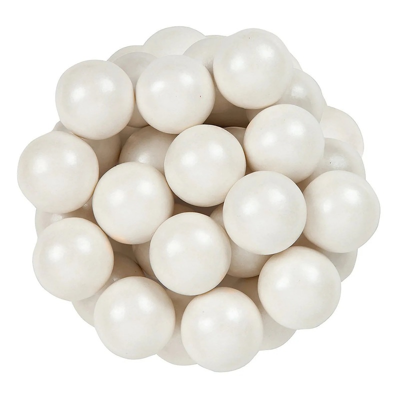 Shimmer Pearl White 1-Inch Gumballs: 2LB Bag