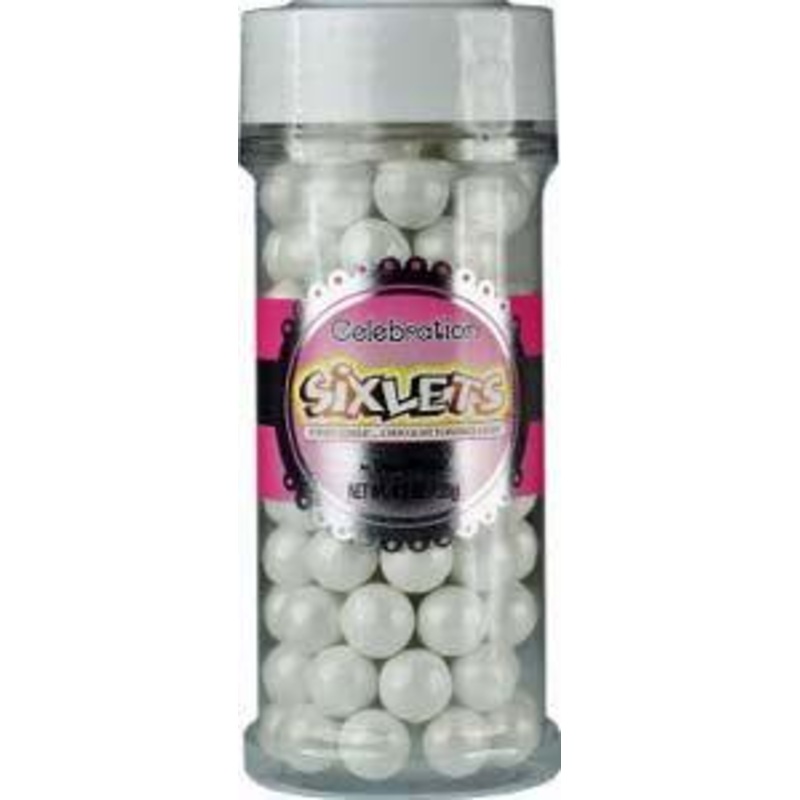 Shimmer White Sixlets Jars