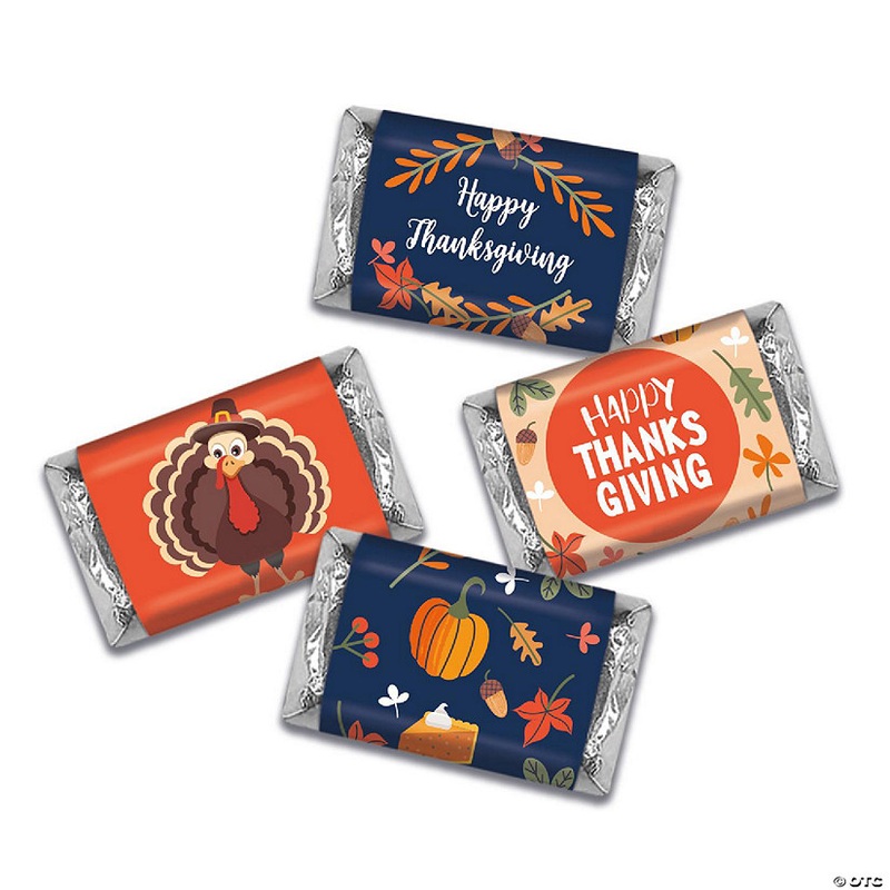 152 Pcs Thanksgiving Candy Party Favors Hershey’s Miniatures Chocolate – Fall Turkey