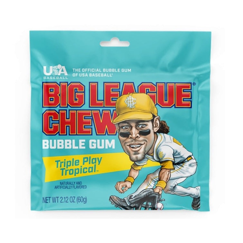 Big League Chew Triple Play Tropical Bubble Gum