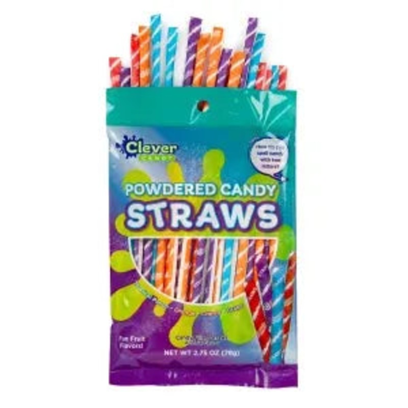 Candy Powder Straws Peg Bag: 24-Piece Case