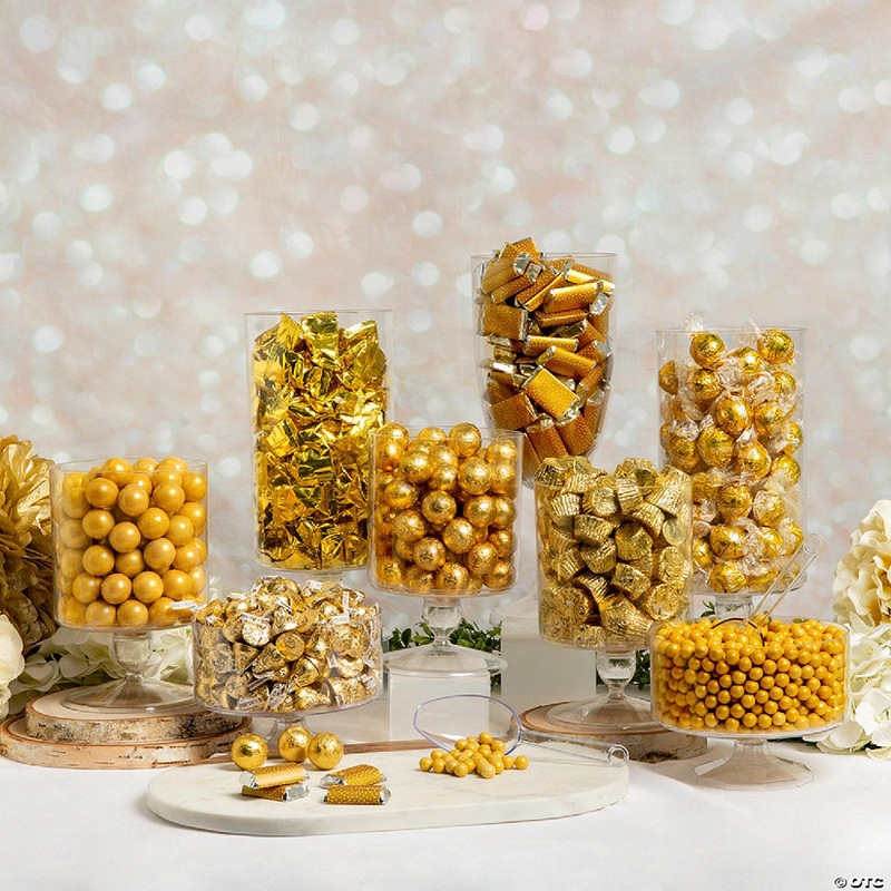 Deluxe Gold Candy Buffet 14lbs+ – by Just Candy – Containers Not Included