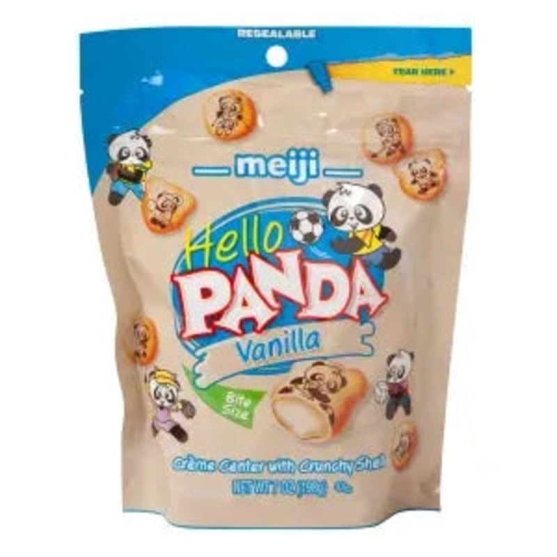 Meiji Hello Panda Vanilla Creme Filled Cookies Pouches: 6-Piece Case