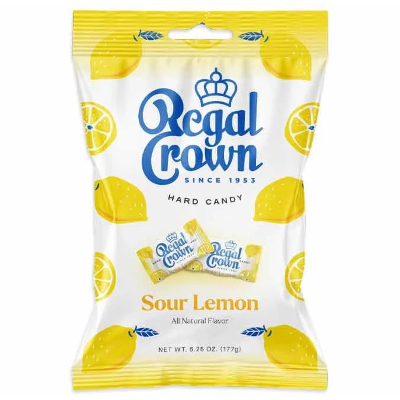 Regal Crown Sour Lemon Hard Candy: 12-Piece Case